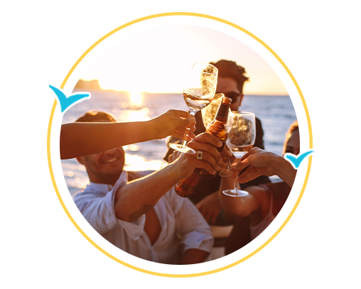People toasting with champagne